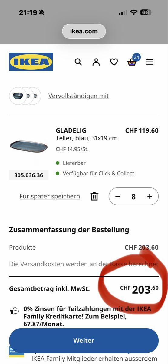 Ikea Set di piatti: Gladelig Geschirrset Ikea x 8 – Nuovo (secondo la descrizione) da Zürich venduto da jac_w27s 7