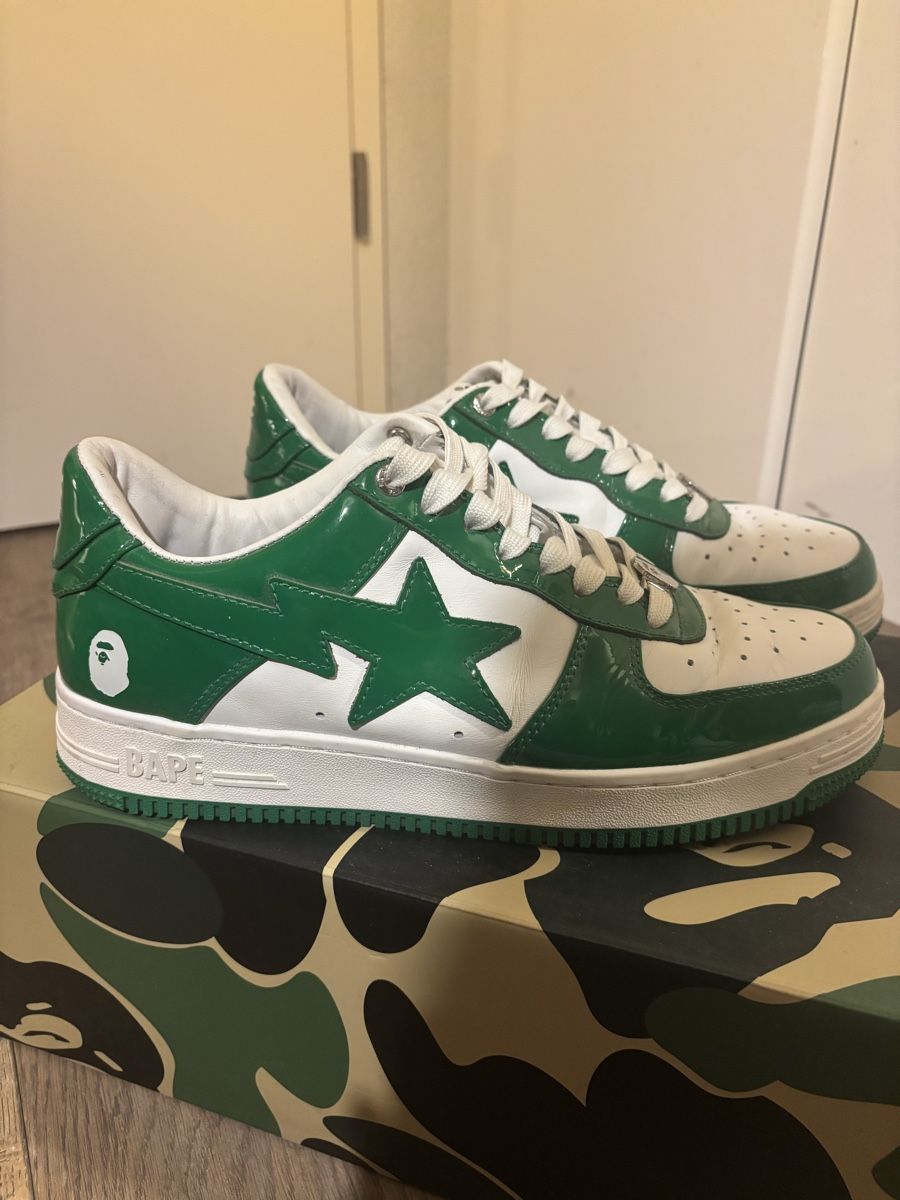 Bape Scarpe da uomo: A bathing ape BAPE sta Lackleder Grün Weiss – Usato da Uitikon Waldegg venduto da noa_68dy 4