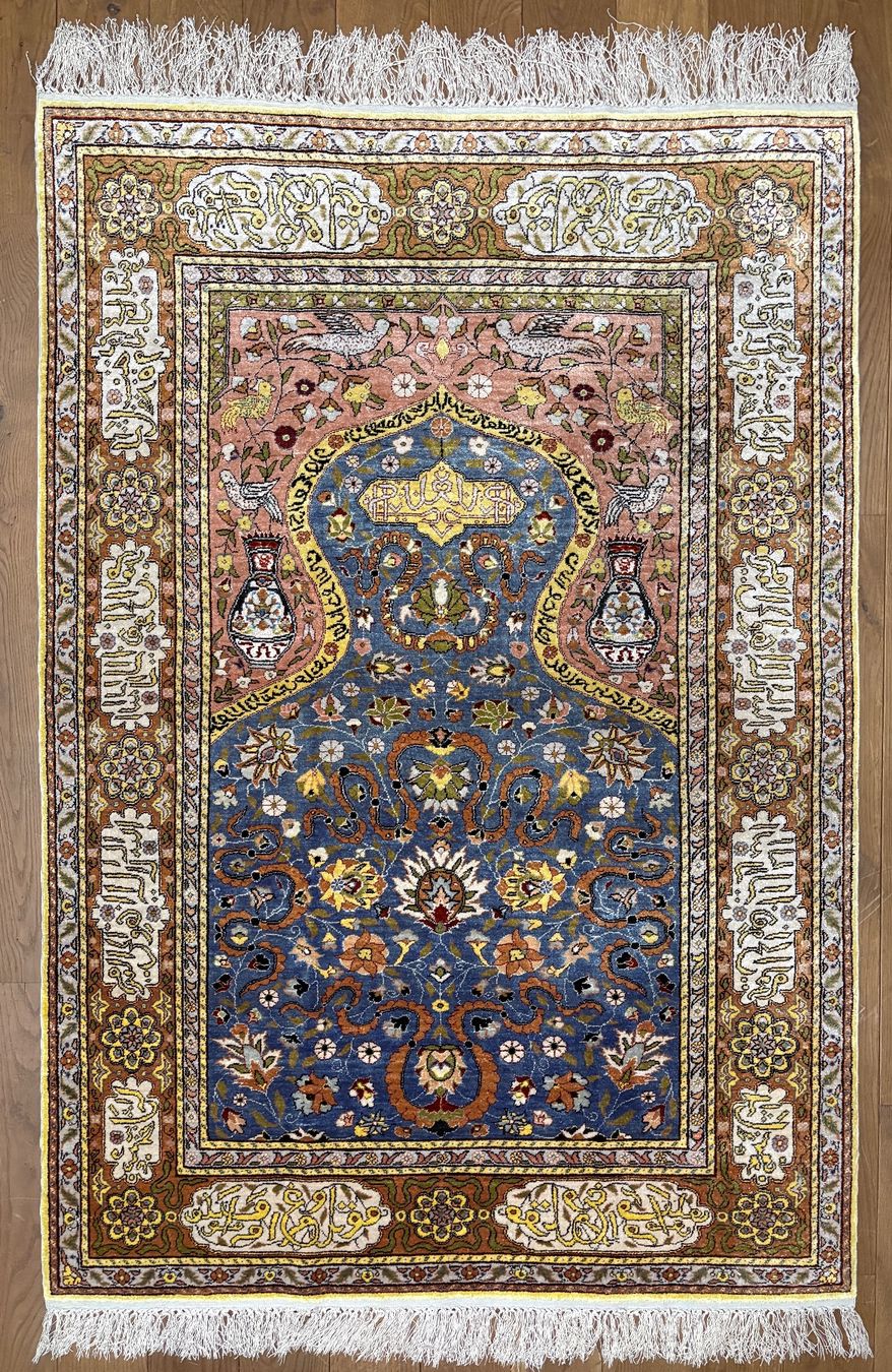 Tappeti: Seltener Kum Kapi Stil Seidenteppich 100% Handmade – Nuovo (secondo la descrizione) da Bennau venduto da Mayer_Carpets 1