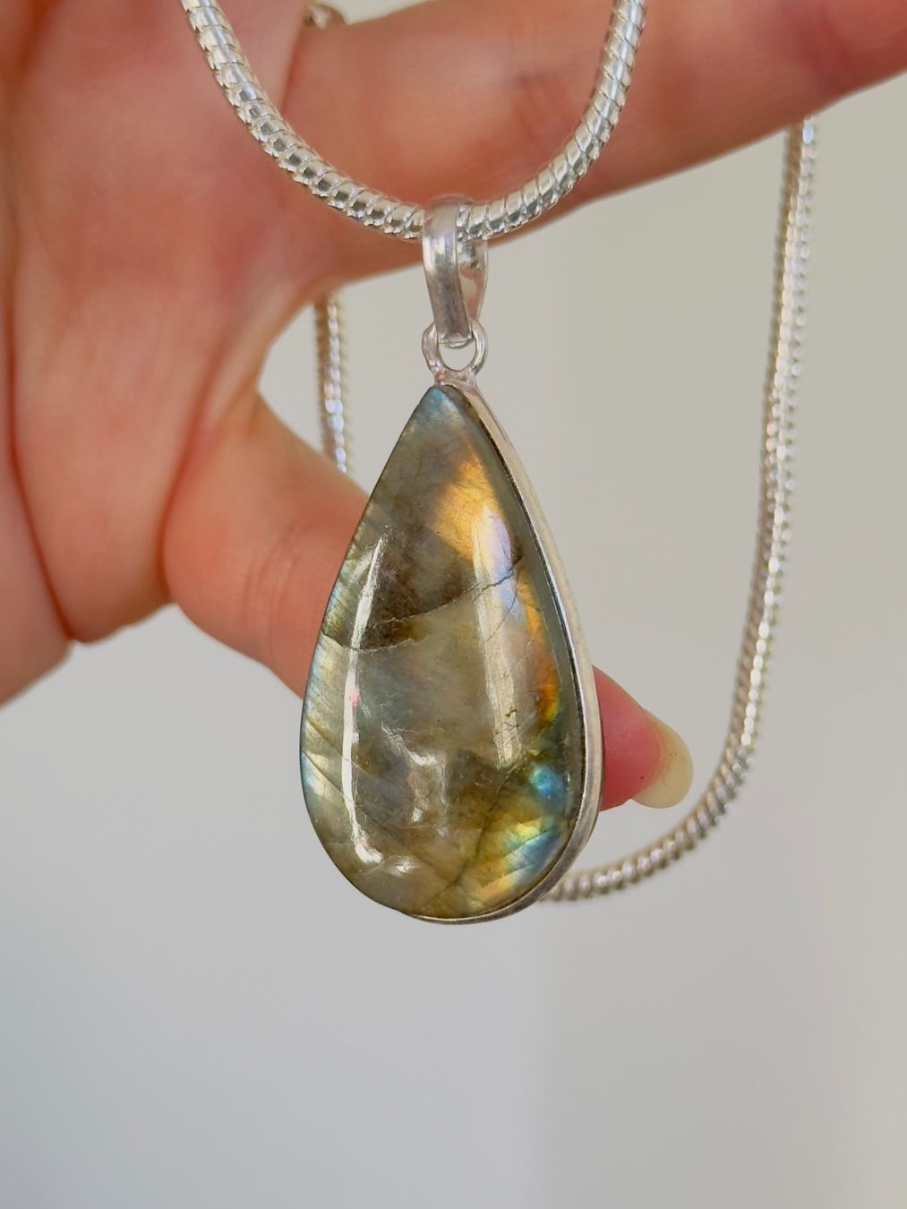 Catenine: Labradorite necklace – Nuovo e nell'imballaggio originale da Genève venduto da AGBERG 9