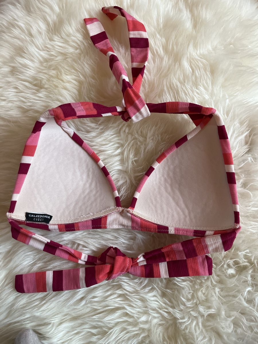 Calzedonia Badekleider & Bikinis: Pink Gestreiftes Bikini Oberteil, Gr. S – Gebraucht aus Aarburg von Petite-closet-Loop 1
