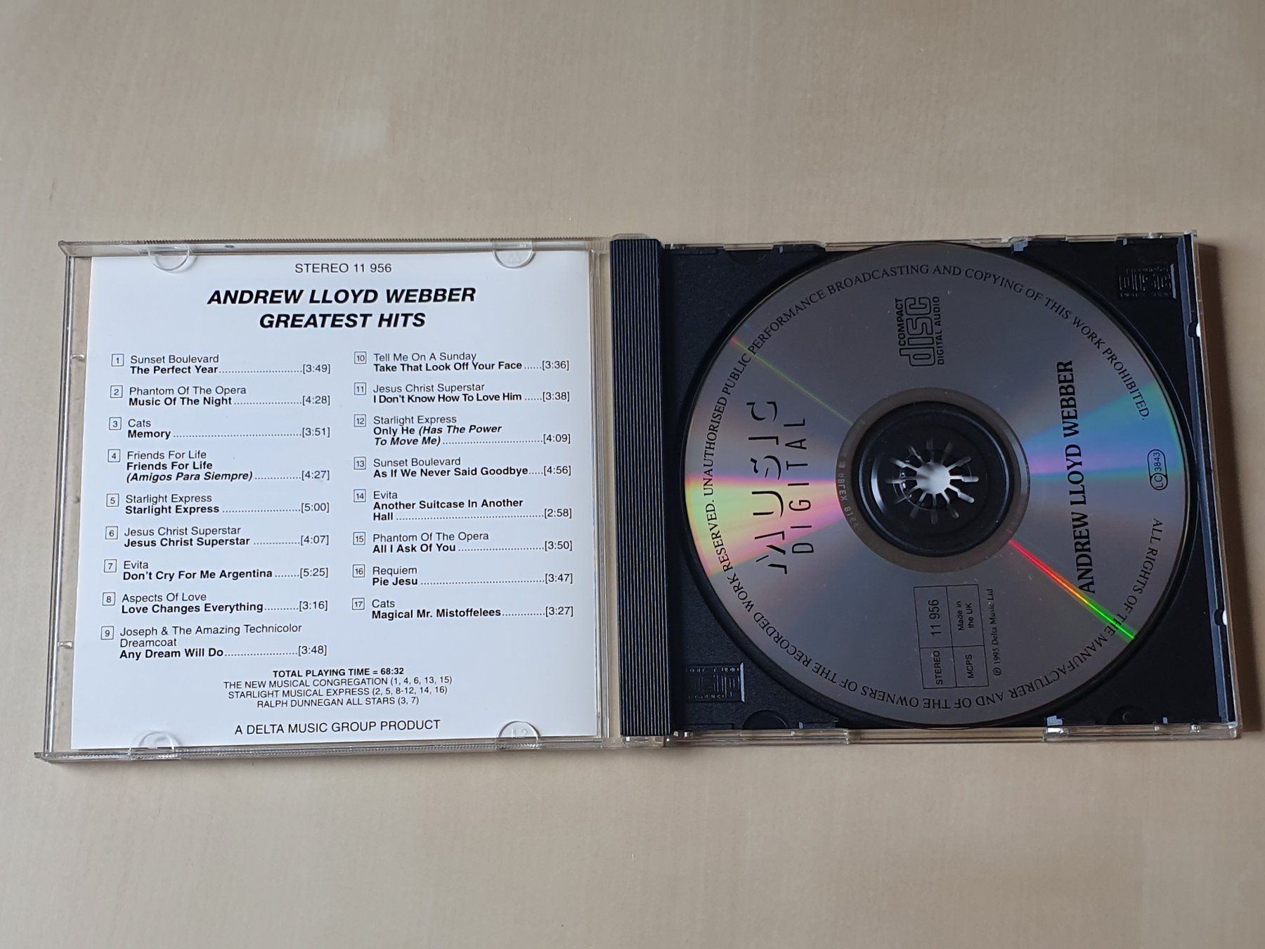 CD: Andrew Lloyd Webber Greatest Hits – Usato da Stansstad venduto da collectorsshop 2