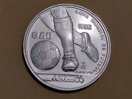 Mexiko 50 Pesos "Mexico '86" 1985 Silber