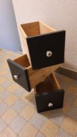 3 dekorative Vintage Holz-Schubladen , mit Porzellanknauf