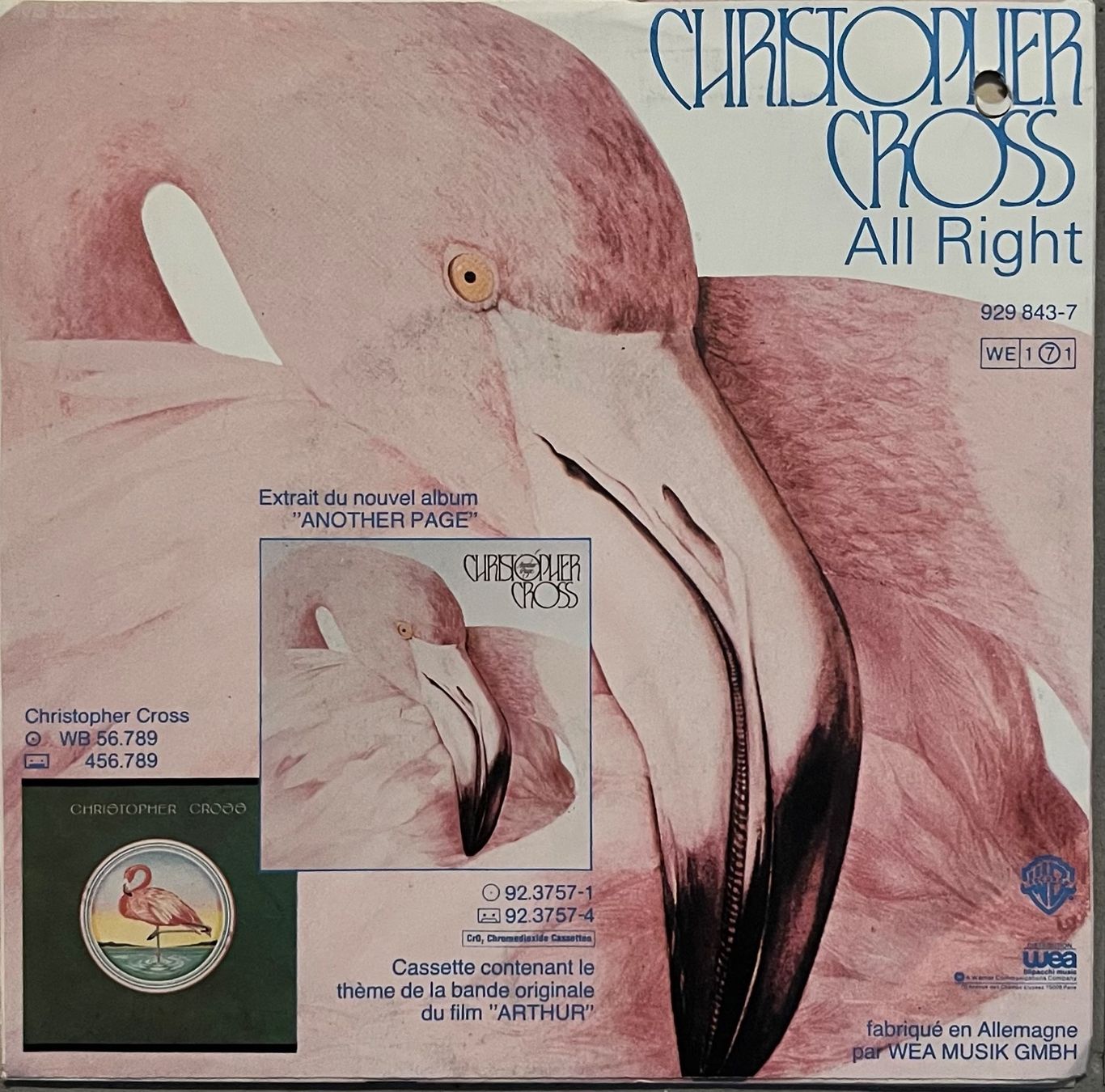 Dischi in vinile: CHRISTOPHER CROSS - ALL RIGHT – Usato da Bussigny venduto da vinyl-pas-cher 1
