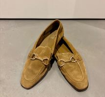 ZARA Damen Loafer Gr. 37 - Wildleder Cognac