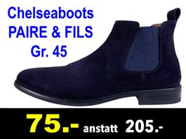 🔴  Chelseaboots PAIRE & FILS Gr. 45 blau /917Z