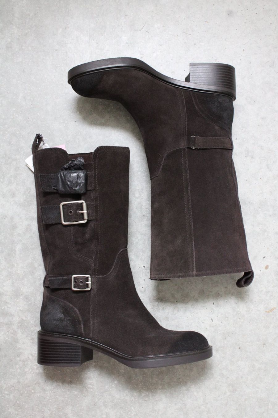 Zara Scarpe da donna: NEW Zara Buckled Split Suede Leather Boots – Nuovo e nell'imballaggio originale da St. Gallen venduto da look-twice 6