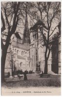 GENÈVE Cathédrale de St-Pierre, animée, Frau mit Kinderwagen