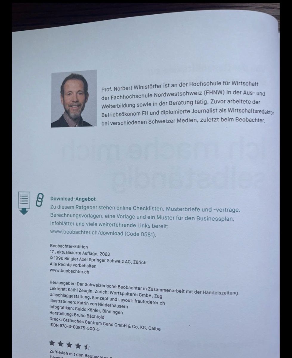 Libri: Buch Ich mache mich selbständig Schweiz – Nuovo (secondo la descrizione) da Reinach BL venduto da DuftFee 1