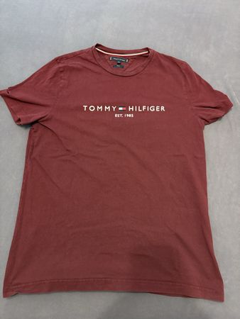 Tommy Hilfiger T-Shirt Slim Fit XL bordeauxrot top Zustand S