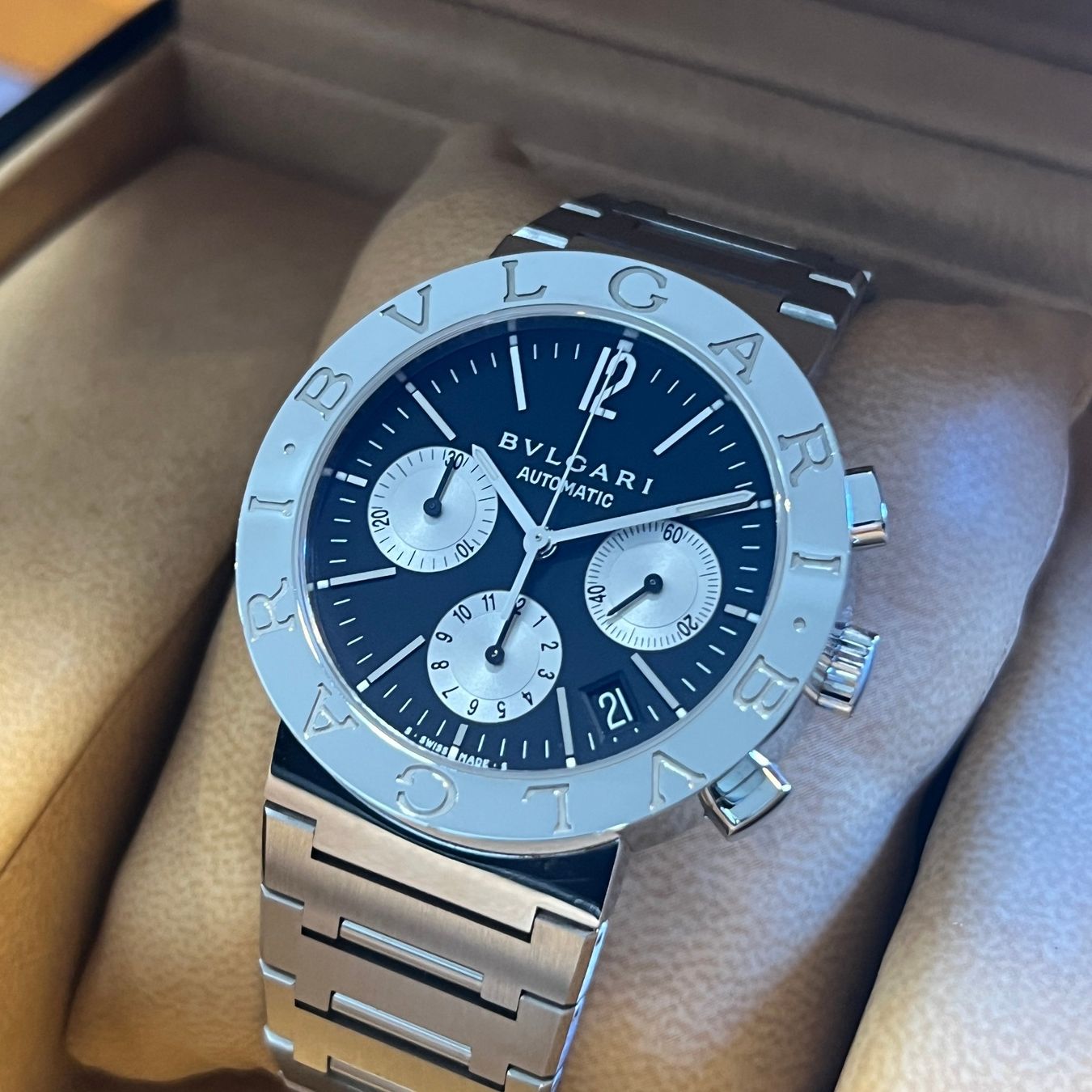 Bulgari Orologi: Bulgari Bulgari Chronograph Automatic Full Set BB38SSCH – Usato da Carouge GE venduto da Watchaser 2