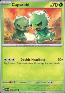 Pokémon Carte collezionabili: Capsakid - Pokemon Obsidian Flames – Usato da Altstätten SG venduto da GGsGameshop