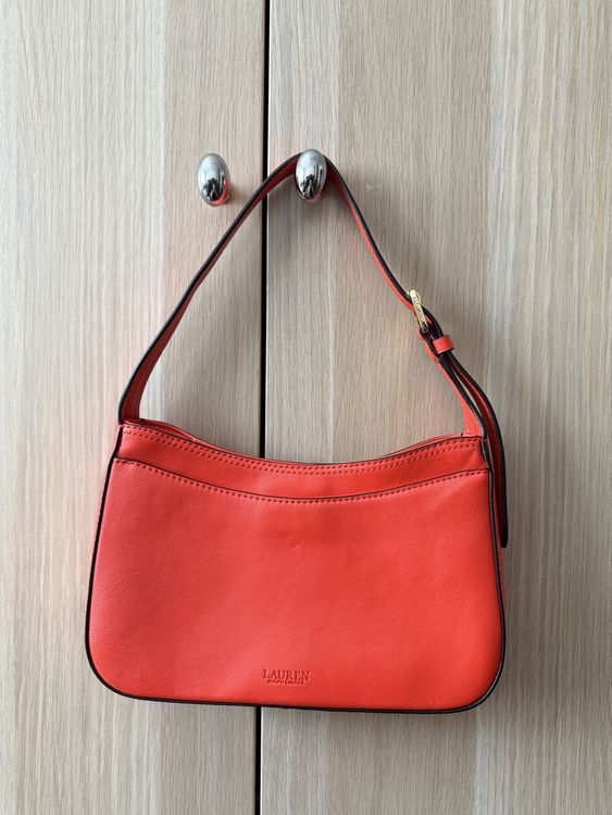 Lauren Ralph Lauren red Leather Shoulder Bag! (Gebraucht) in