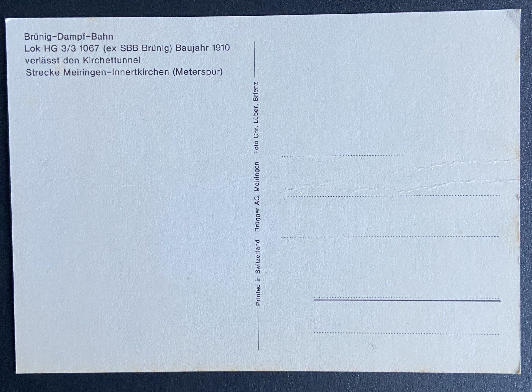Cartes postales: 2 AK Brünig Dampfbahn – D'occasion à Böckten par Hansi36 3