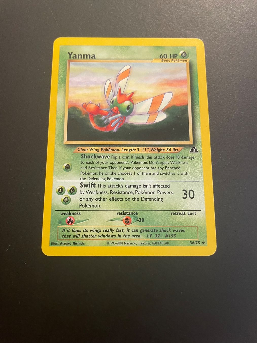 Pokémon Sammelbilder & Trading cards: Yanma 36/75 Neo Discovery – Gebraucht aus Zürich von pokemon_cards