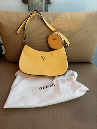 Handtasche Guess gelb mit Münzetui neuwertig