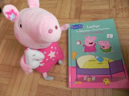 Peppa Wutz Stofftier und Buch Lustige 5-Minuten-Geschichten