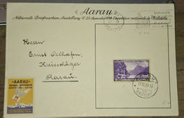 Aarau Brief 2 × Vign. 1938 