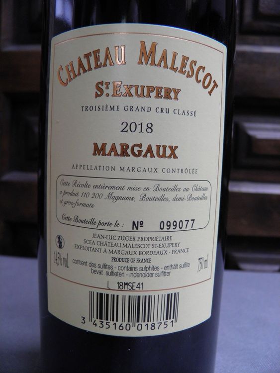 Caisse En Bois Château Margaux 1985 + Château Malescot Saint-Exupéry – Bon état