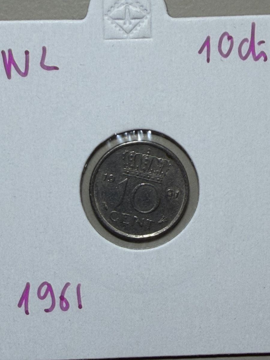 Tutti le monete: Pays-Bas - 10 cents - 1961 – Usato da Payerne venduto da Mike1682