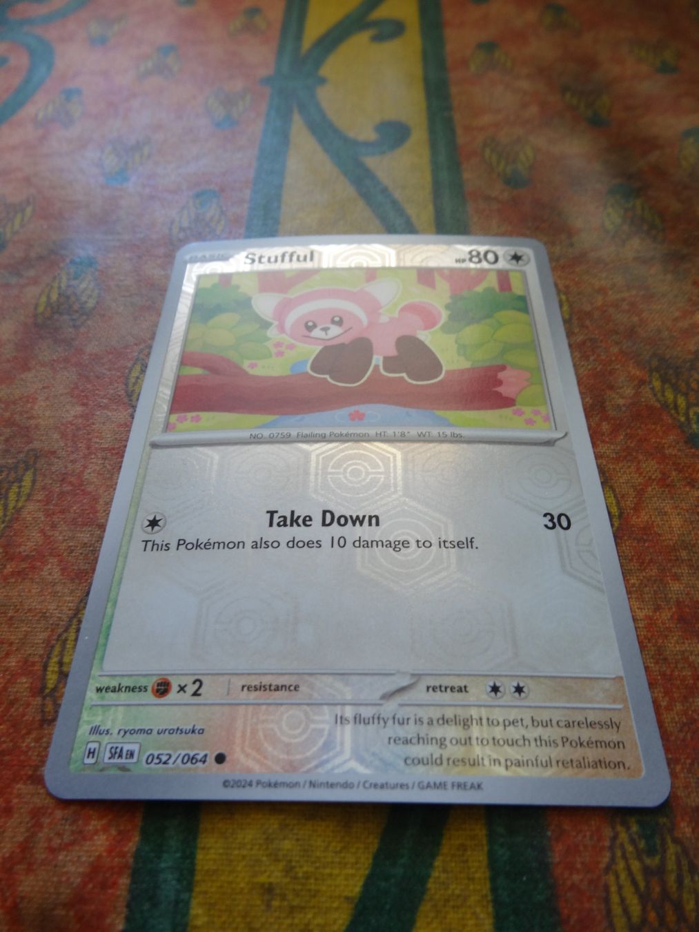 Pokémon Carte collezionabili: POKEMON  Stufful  H  SFA EN  052/064  HP80  2024 – Usato da Romanel-sur-Lausanne venduto da Swift13