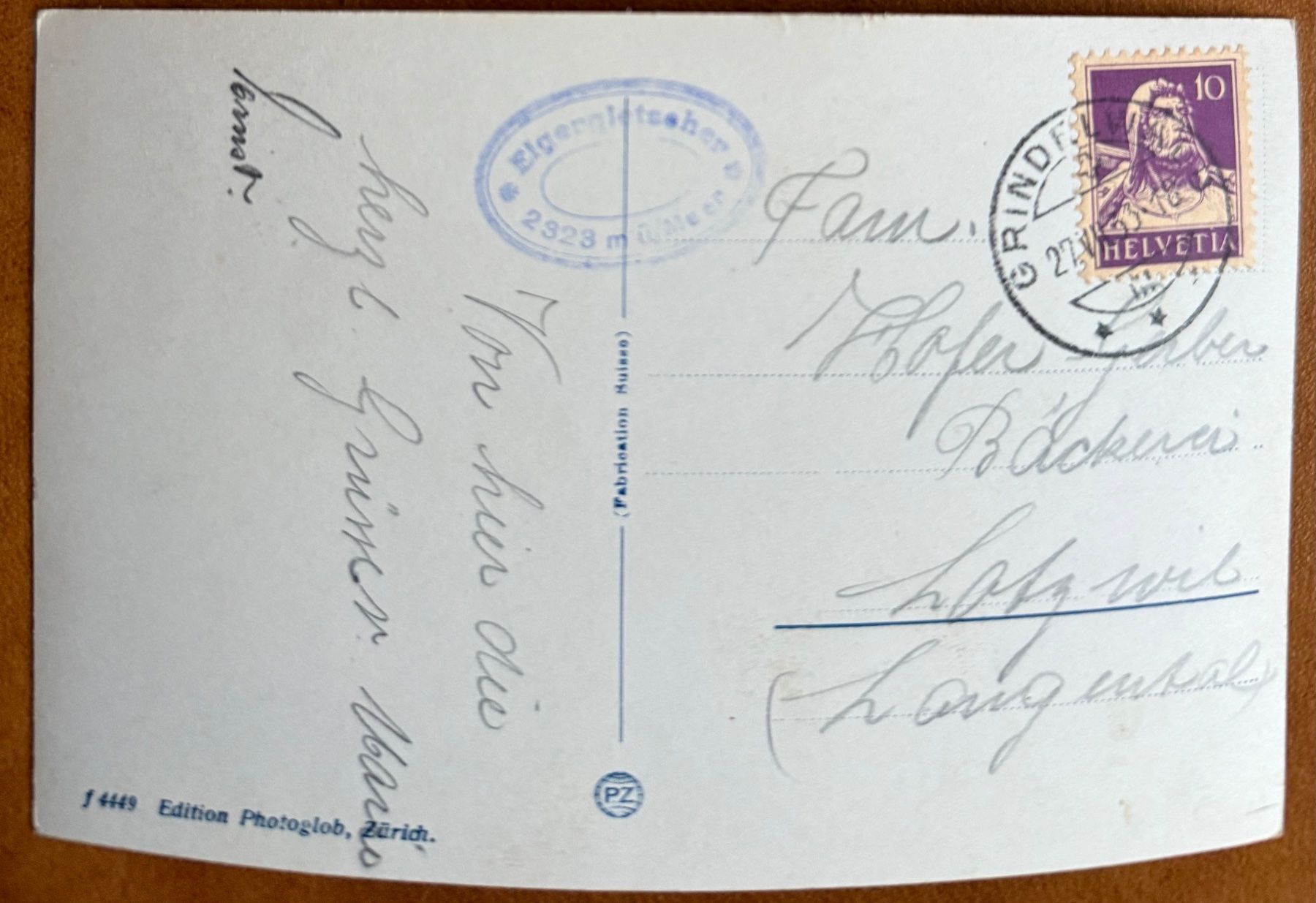 Cartoline postali: Jungfraubahn - Station Eigergletscher 1933 – Usato da Lutry venduto da Ediego 1