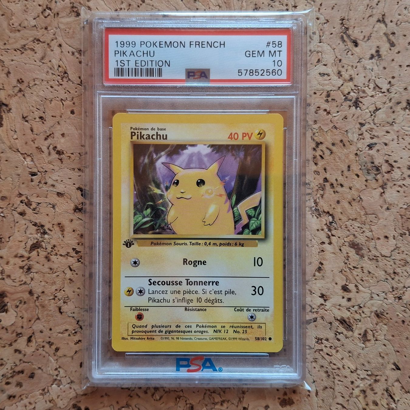 Pokémon Carte collezionabili: PSA 10 FR Base set 1ère édition Pikachu 1999 – Nuovo e nell'imballaggio originale da Charrat venduto da Magmar
