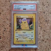 PSA 10 FR Base set 1ère édition Pikachu 1999