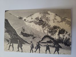 Alte Ansichtskarte Mont Blanc Gletscher Alpinisten 1922 Rmu