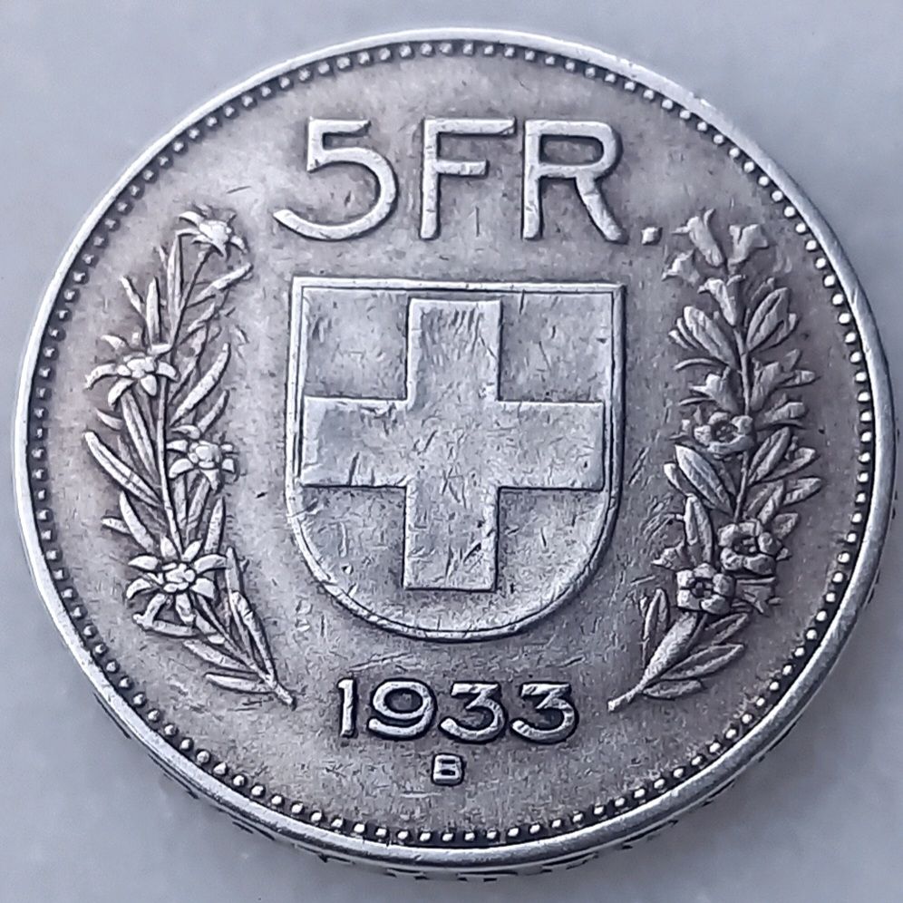 Tutti le monete: 5 fr Svizzera 1933 – Usato da Minusio venduto da epp_cty9