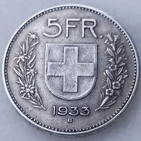 5 fr Svizzera 1933