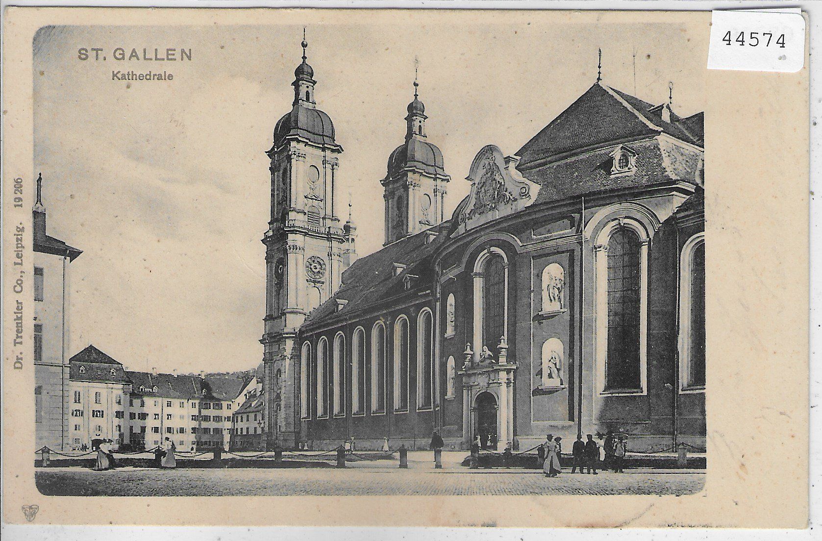 Cartoline postali: St. Gallen - Kathedrale - animee belebt – Usato da Ettingen venduto da Kartenplanet