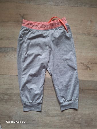 Sport Caprihose Gr. 122/128, Grau/Peach #12#