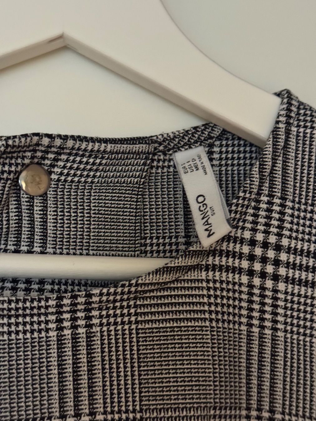 Mango Camicette: Mango Bluse, Schwarz-Weiss Kariert, Gr. S – Usato da Steinhausen venduto da sar_ph7q 1