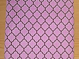 Geometrisches violetter Baumwoll Meterware