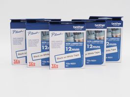 5x BROTHER TZe-N231 P-Touch Farbband 12mm (21107)