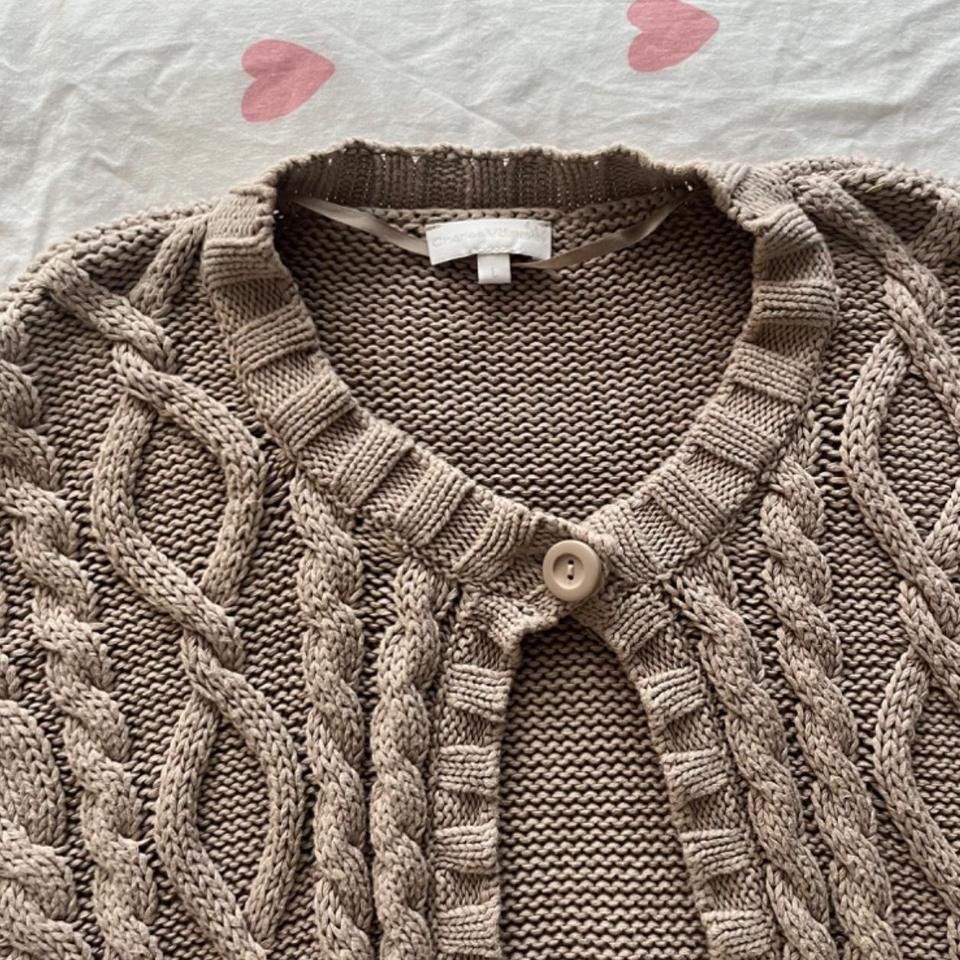 Bolero: Cream knitted cardigan with a button-up front, size L – Nuovo (secondo la descrizione) da Winterthur venduto da hachiscutecloset 4