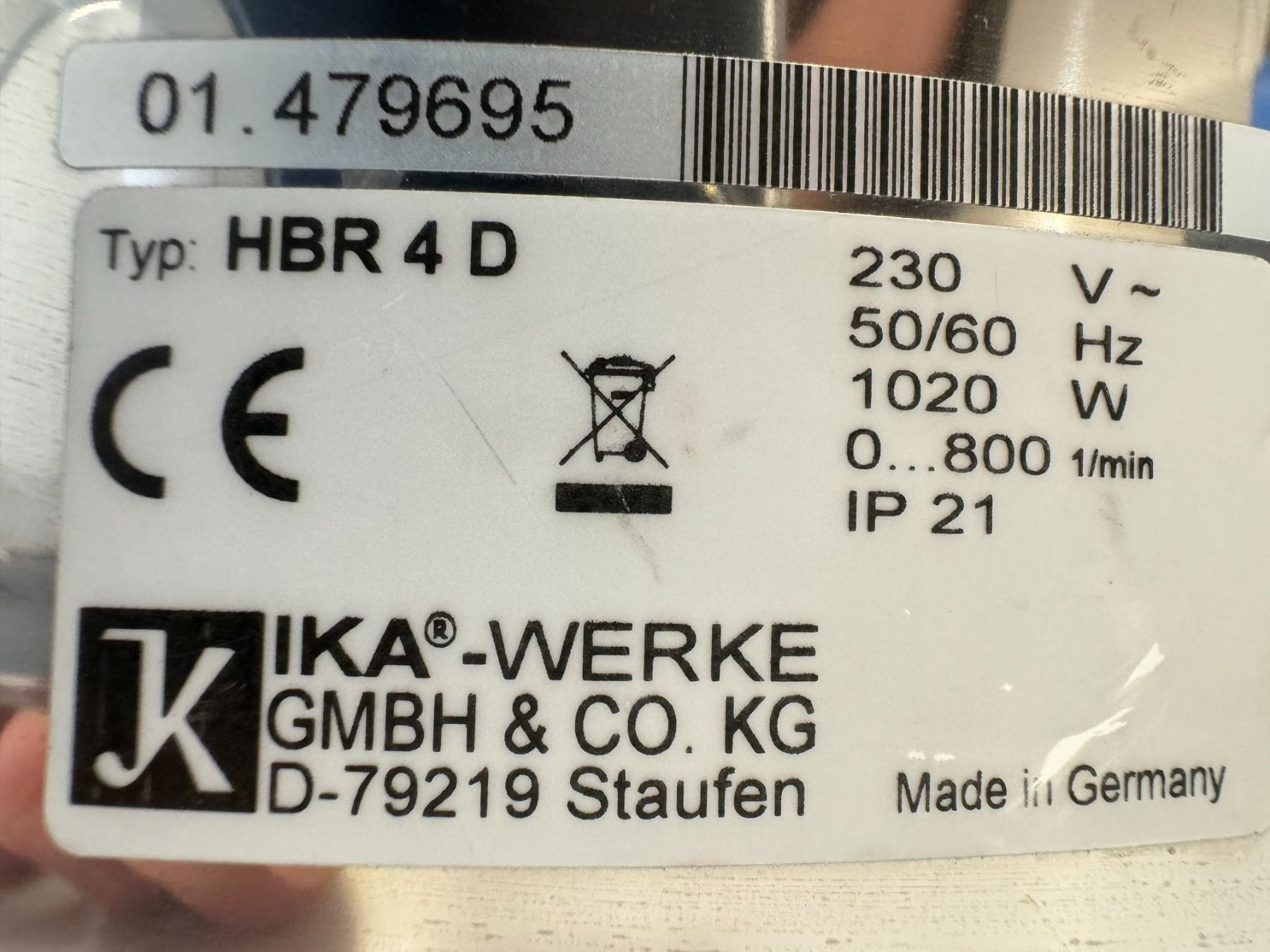 Pompe & Parti di ricambio: IKA-WERKE HBR 4 Digital – Usato da Niederdorf venduto da LeptonAG_Labor 7