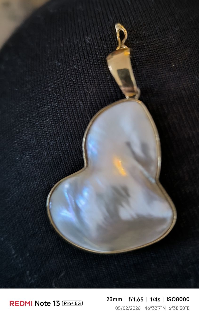 Catenine: pendentif en or jaune et perle Australienne – Nuovo (secondo la descrizione) da Genève venduto da tur_r7fr 2