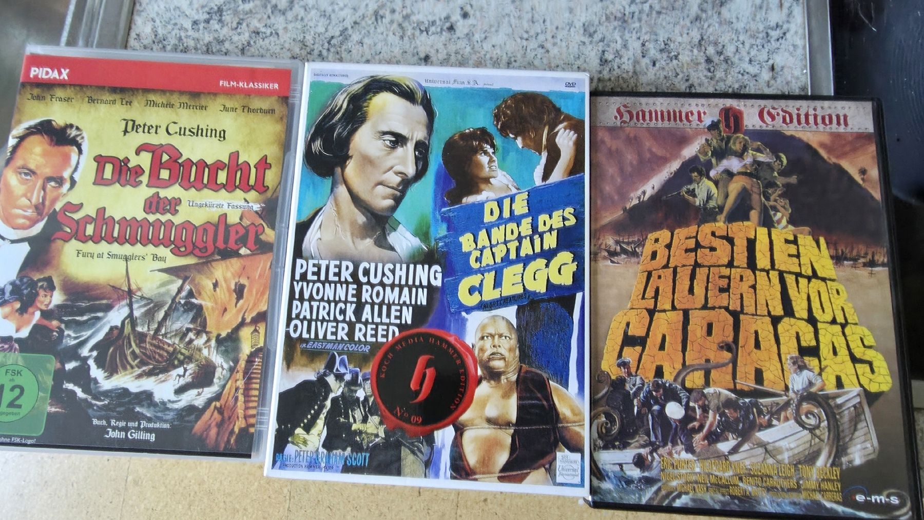 Tutti i DVDs: 3 Peter Cushing und Hammerfilme. DVD – Usato da Ettingen venduto da 1964erNachtzugfahrer