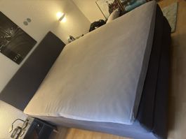 Boxspringbett (Livique) mit neuem Topper Memoryfoam (Pfister