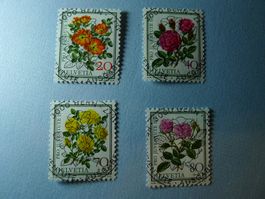 1977 Pro Juventute Rosen 2 261-264 ET Vollstempel
