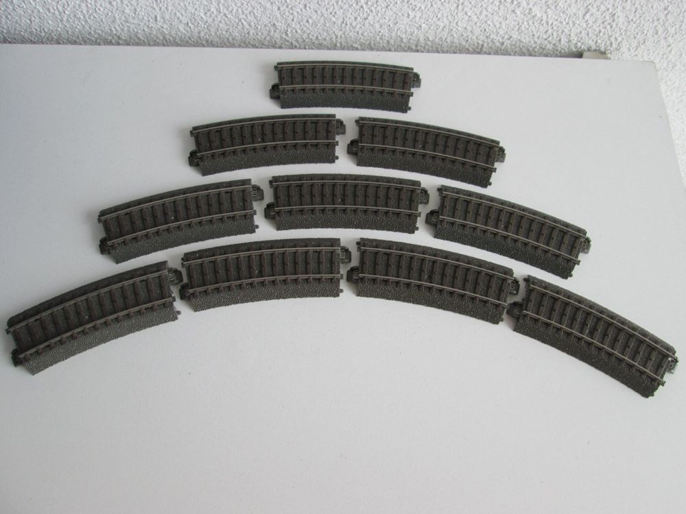Lot De 10 Rails Courbes Märklin HO 3601A - Occasion Très Bon État - Sans Boîte