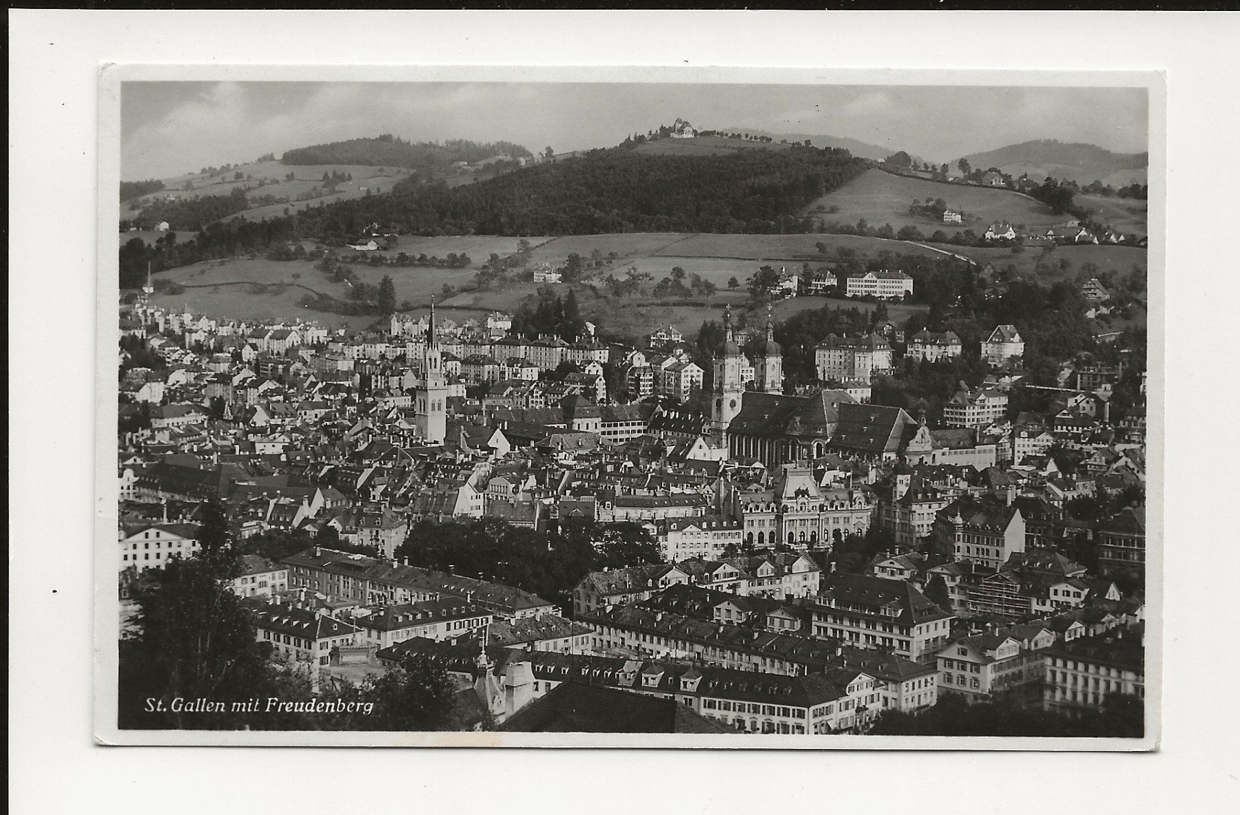 Cartoline postali: AK 1934 St. Gallen mit Freudenberg – Usato da Greifensee venduto da 315WDO