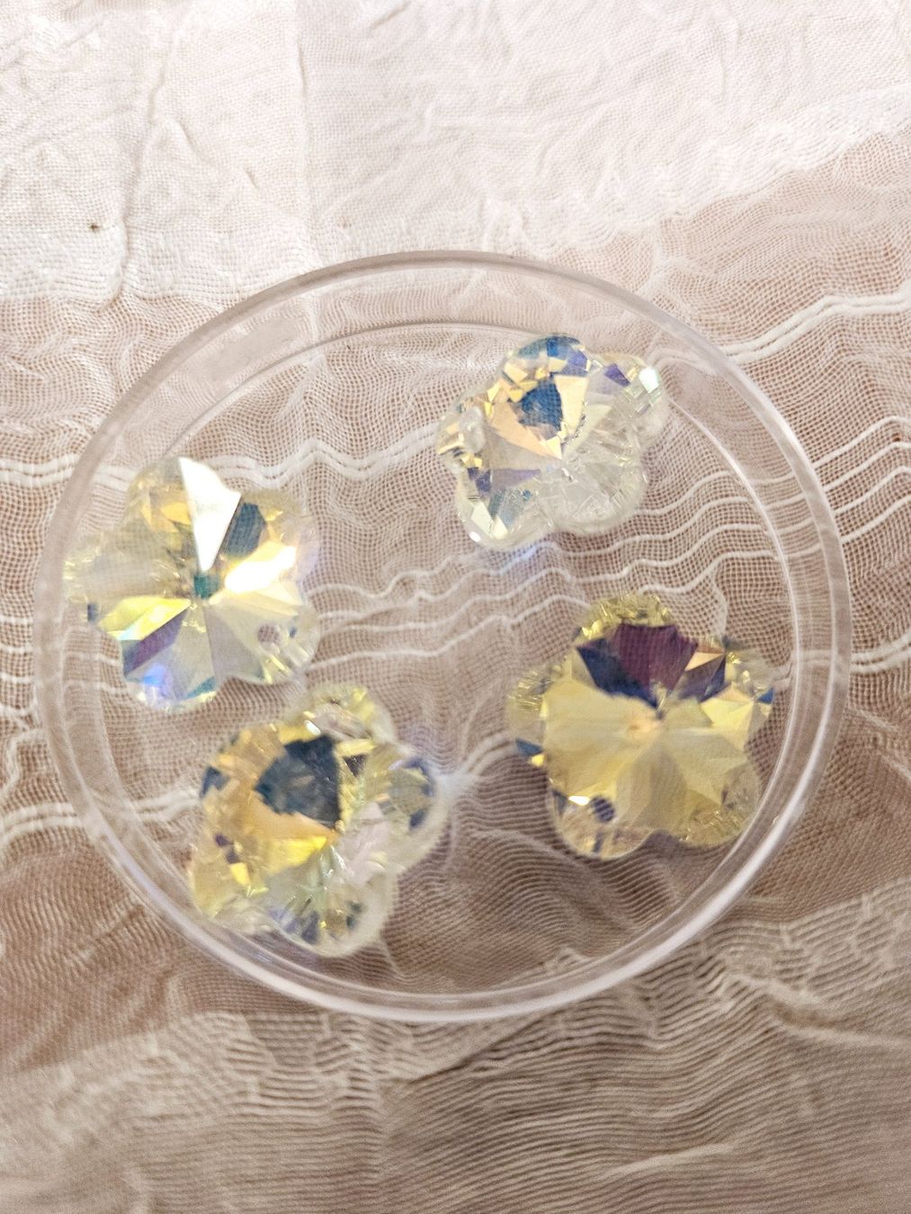 Perle (finte): Glas Blumen 14 mm 4stk (Nr46) – Nuovo (secondo la descrizione) da Dietikon venduto da Eleda 1
