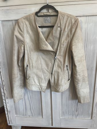 Guess Lederjacke beige Gr. M Frühling