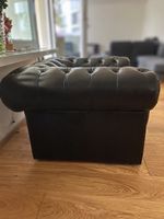 Chesterfield-Sofa BRENTON mit Sessel – Echtleder, braun
