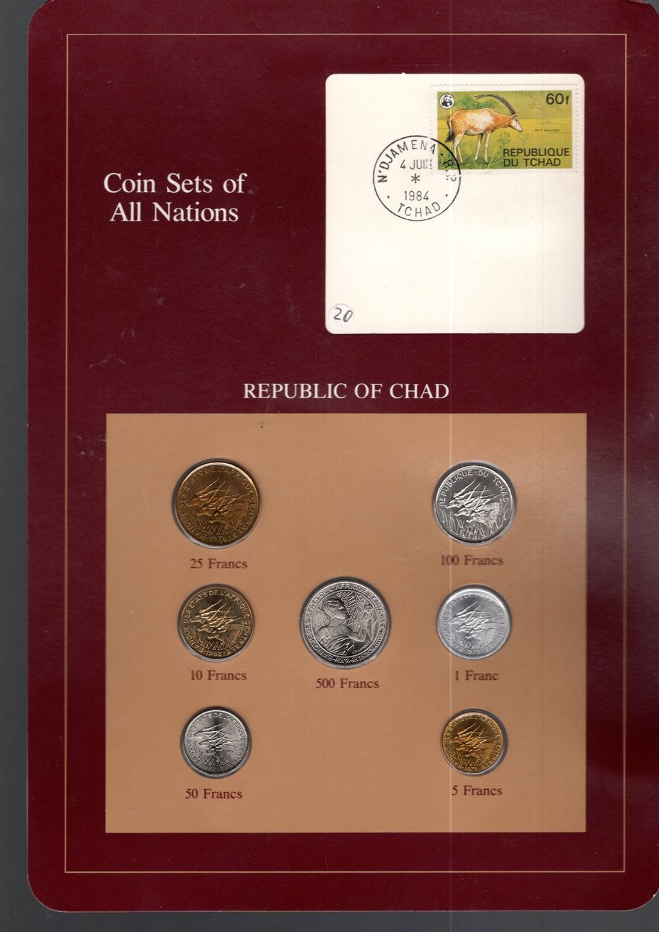 Tutti le monete: Chad coins set UNC selten – Nuovo (secondo la descrizione) da Leibstadt venduto da baroc333