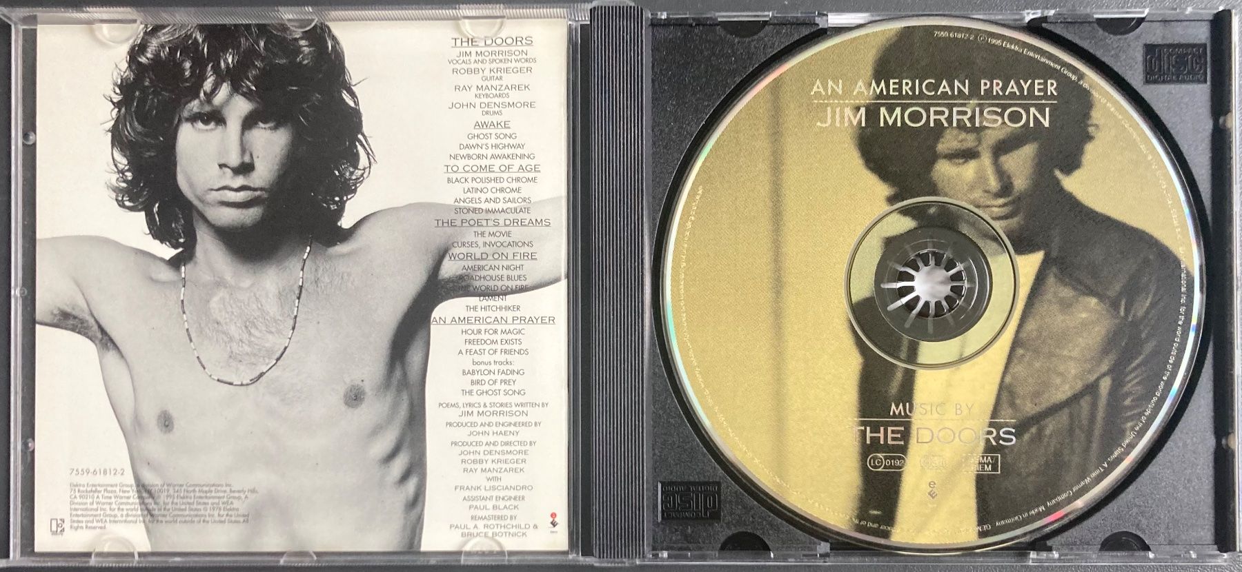 CD: JIM MORRISON BY THE DOORS - AN AMERICAN PRAYER – Usato da Poliez-Pittet venduto da Newtown-Records 2